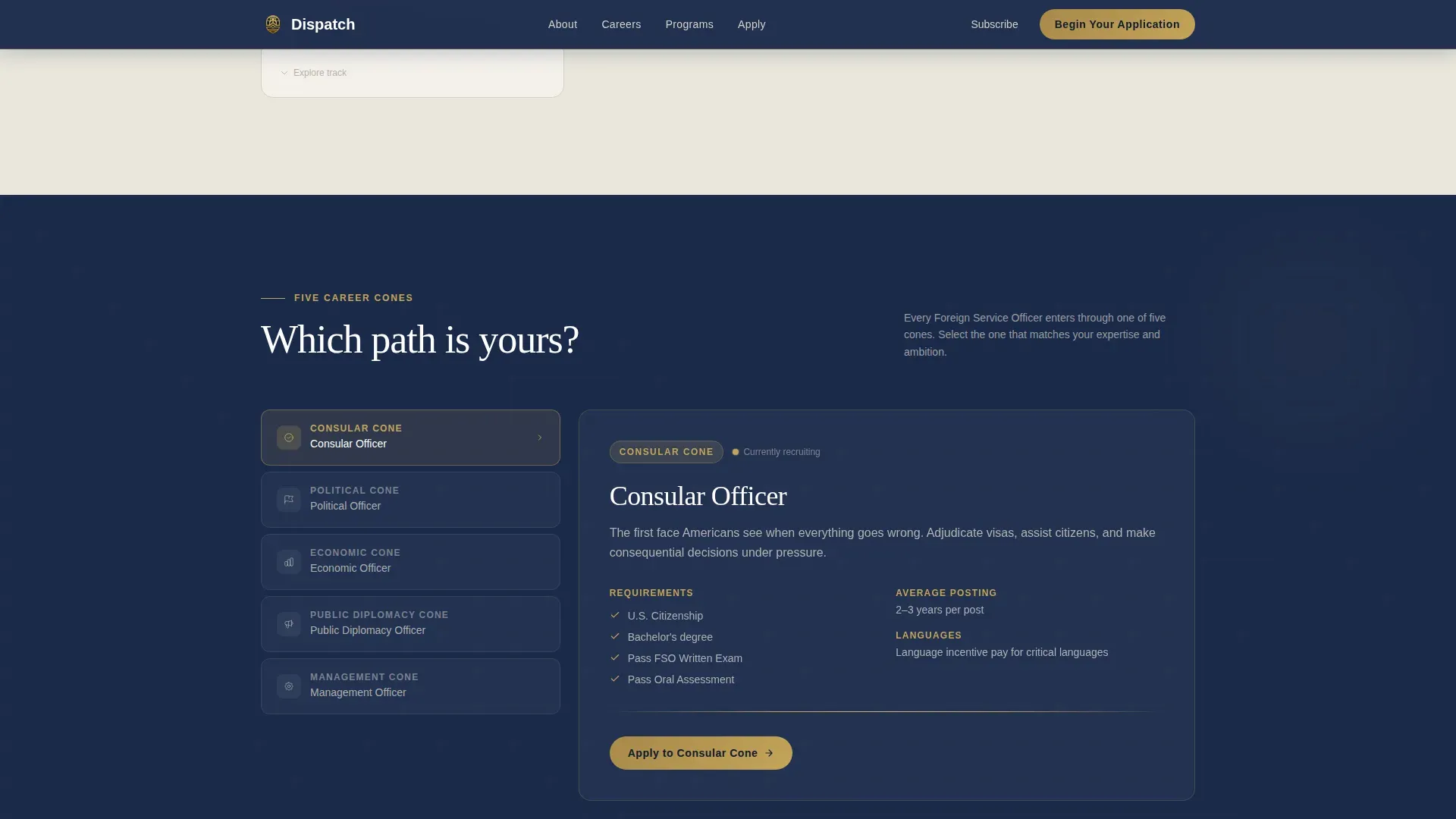 State Department Landing Page Template