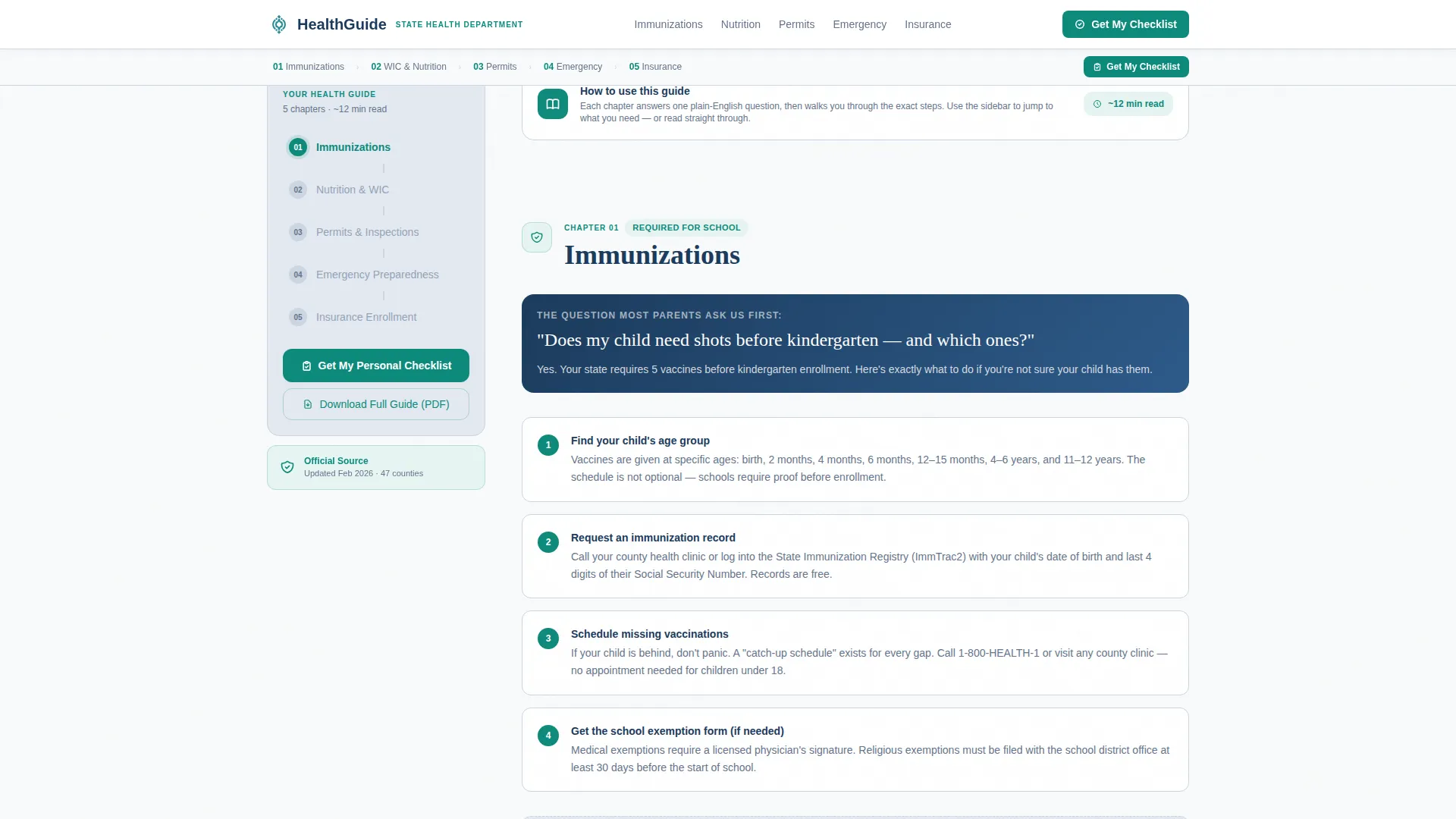 Public Health Department Professional Website Template
