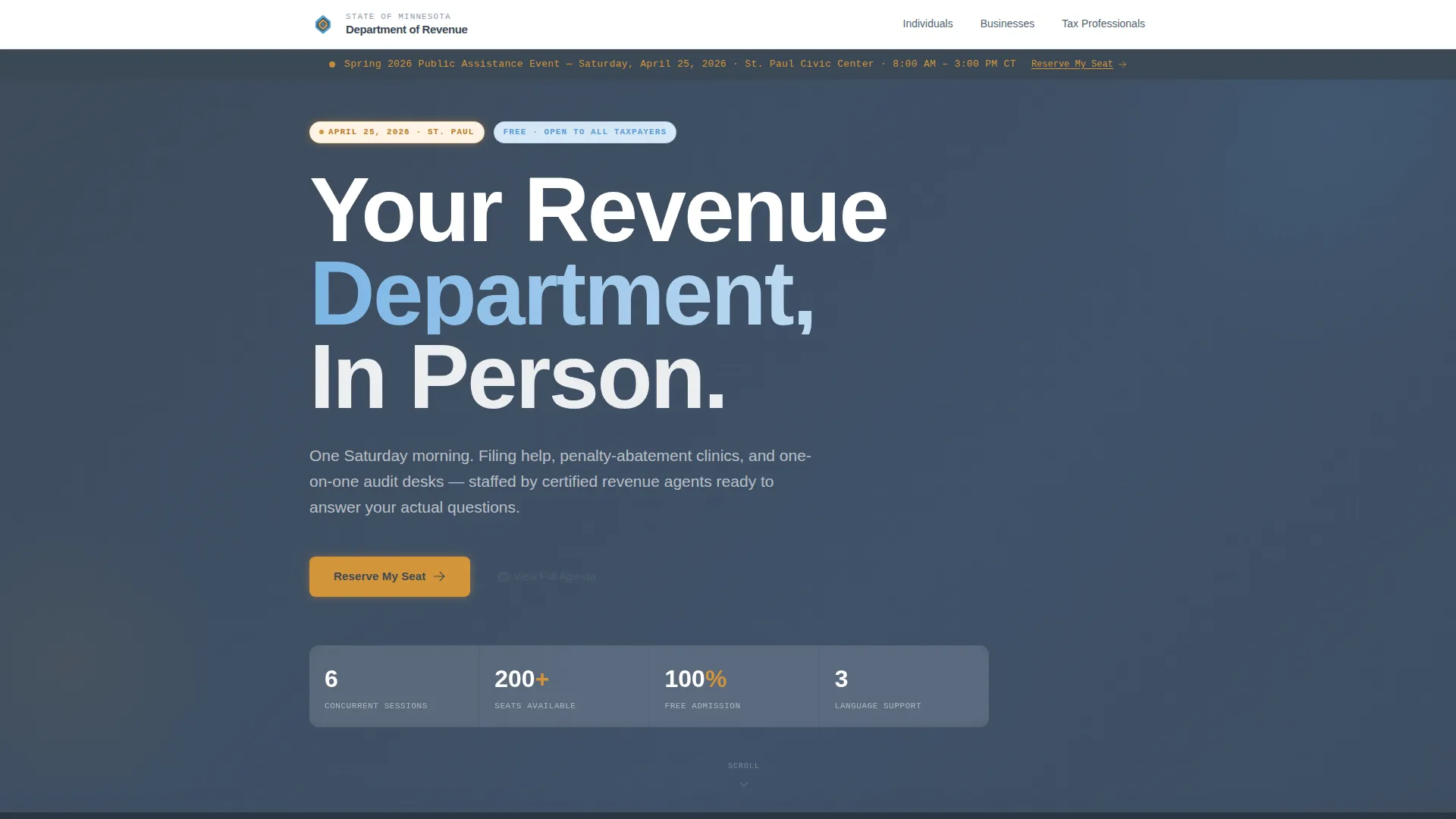 Revenue & Tax Authority Specialist Professional Website Template