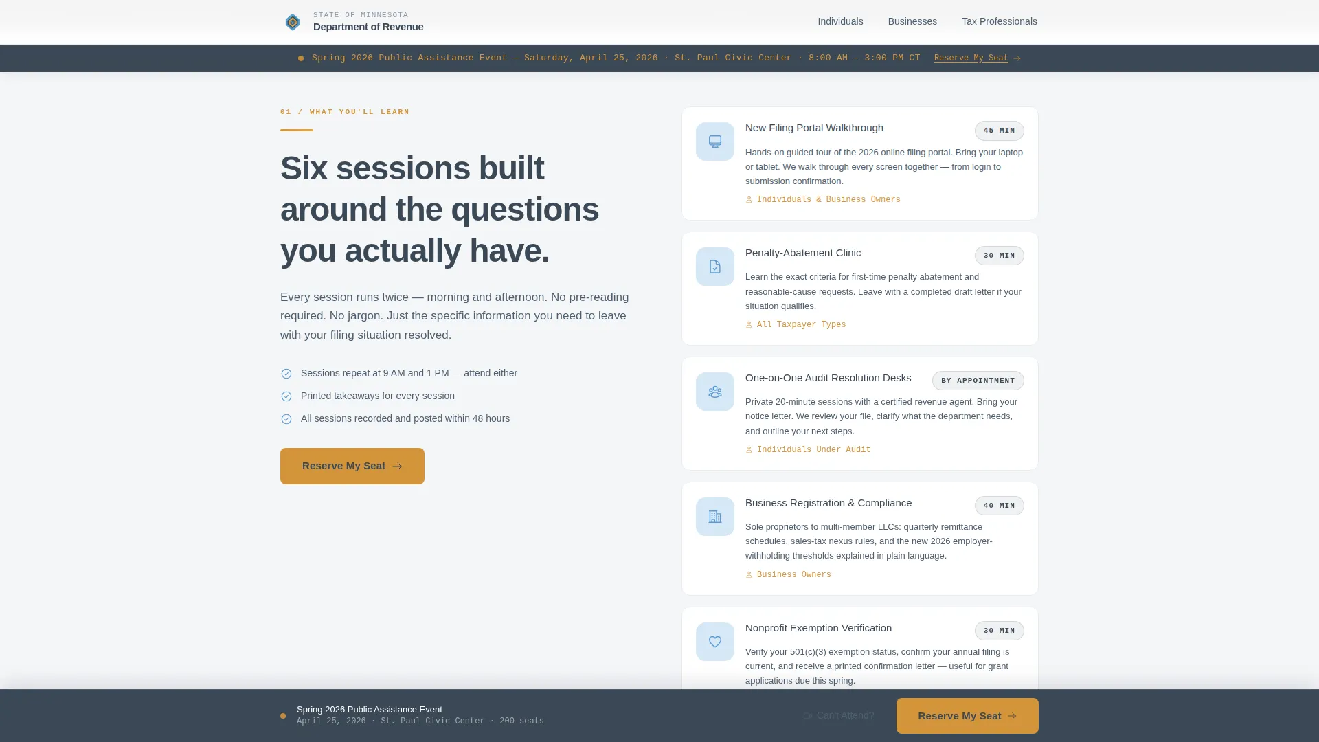 Revenue & Tax Authority Specialist Professional Website Template