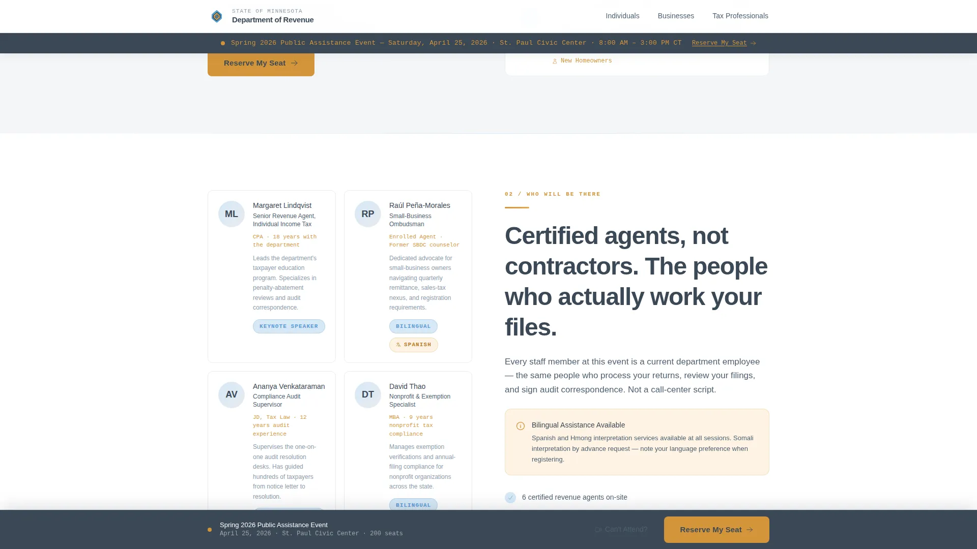 Revenue & Tax Authority Specialist Professional Website Template