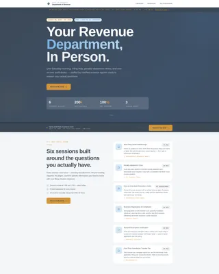 Revenue & Tax Authority Specialist Professional Website Template