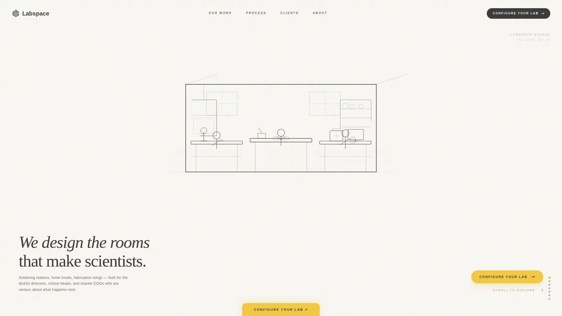 STEM Lab Design Consultancy Landing Page Template