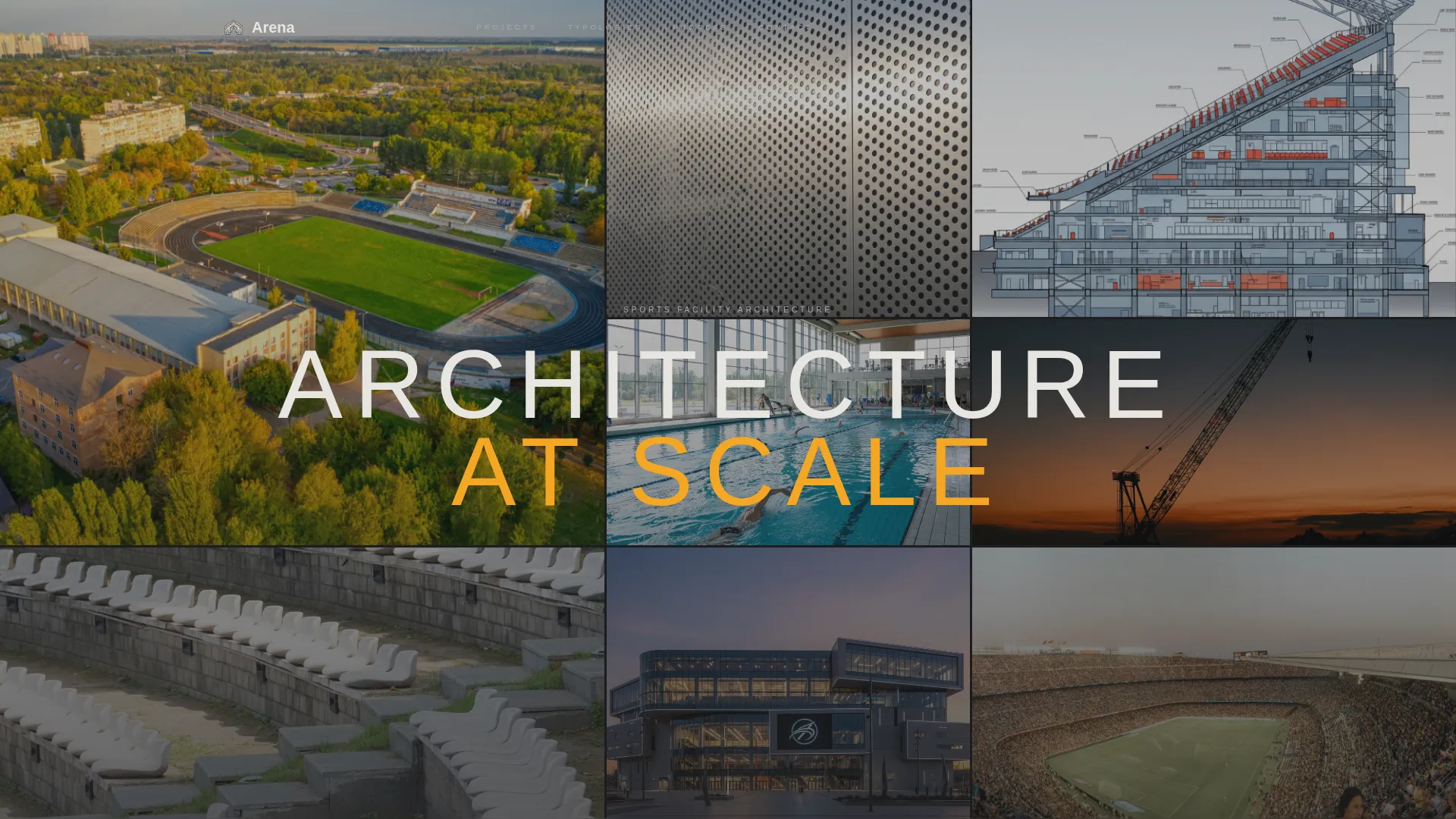 Sports Facility Architecture Landing Page Template