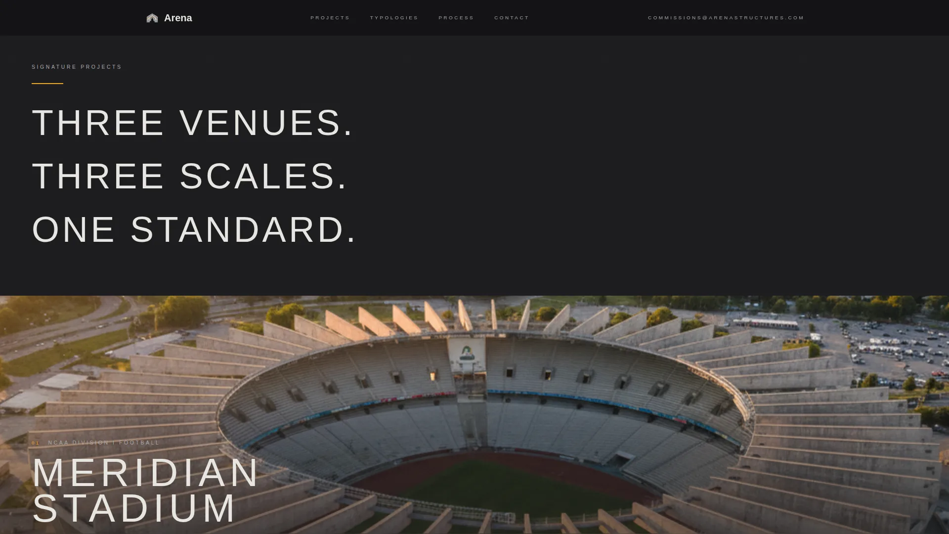 Sports Facility Architecture Landing Page Template
