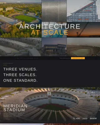 Sports Facility Architecture Landing Page Template