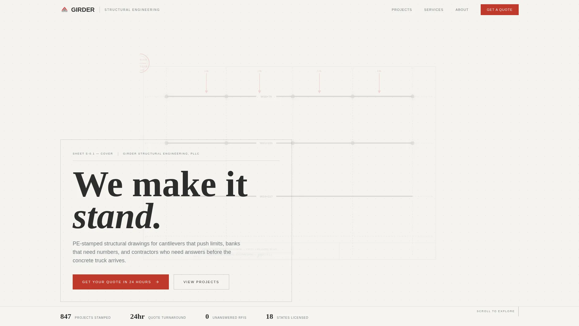 Structural Engineering Landing Page Template