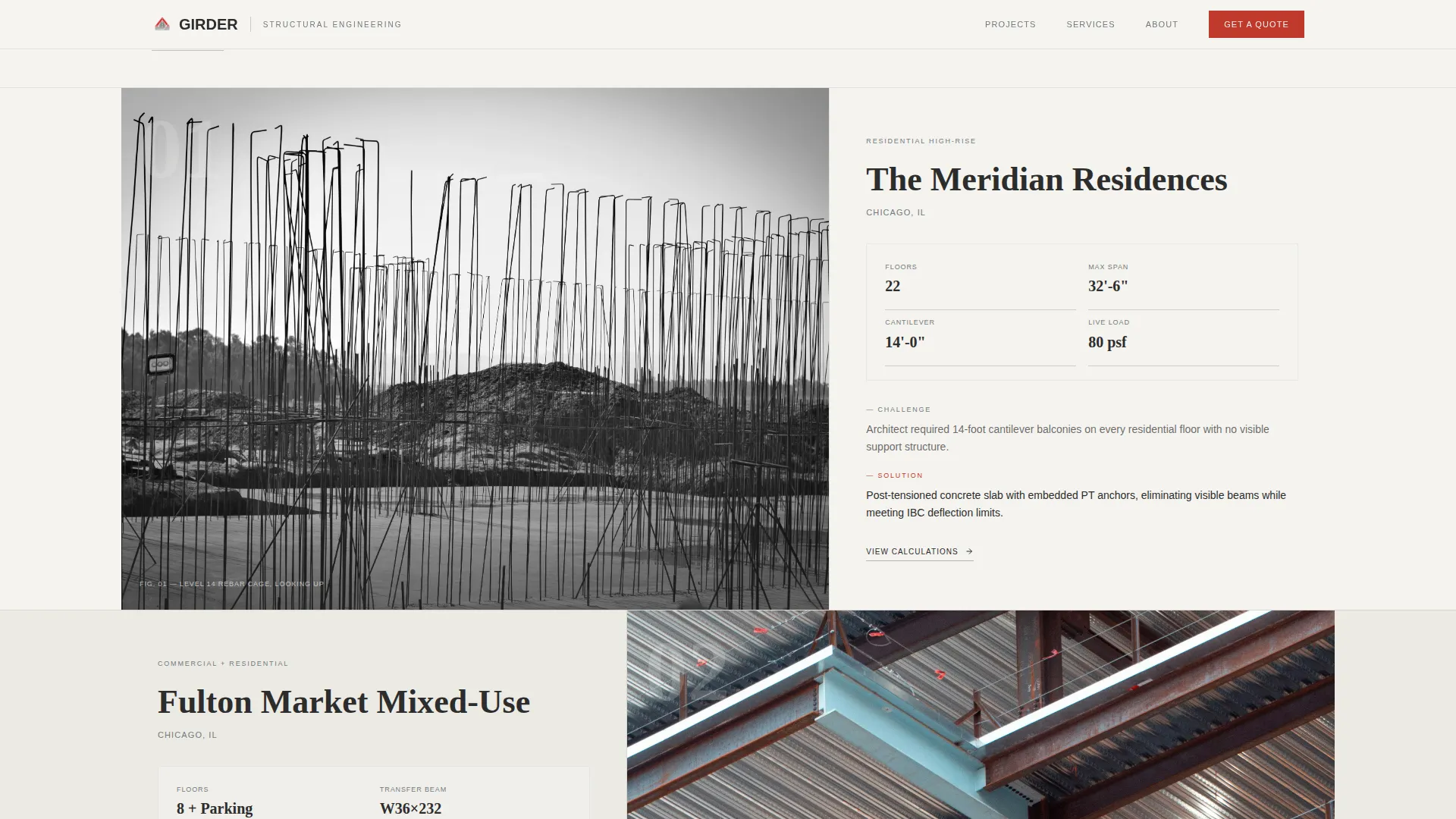Structural Engineering Landing Page Template