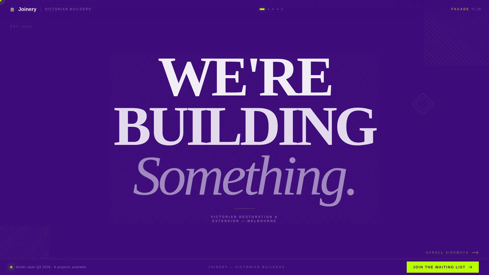 Victorian Builder Waitlist Landing Page Template
