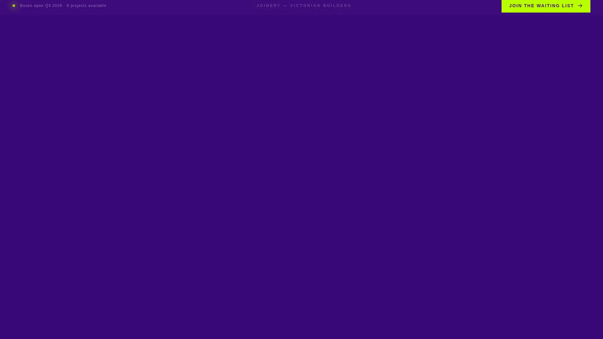 Victorian Builder Waitlist Landing Page Template
