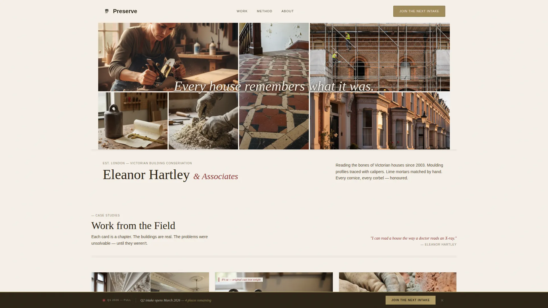 Victorian Architecture Booking Website Template