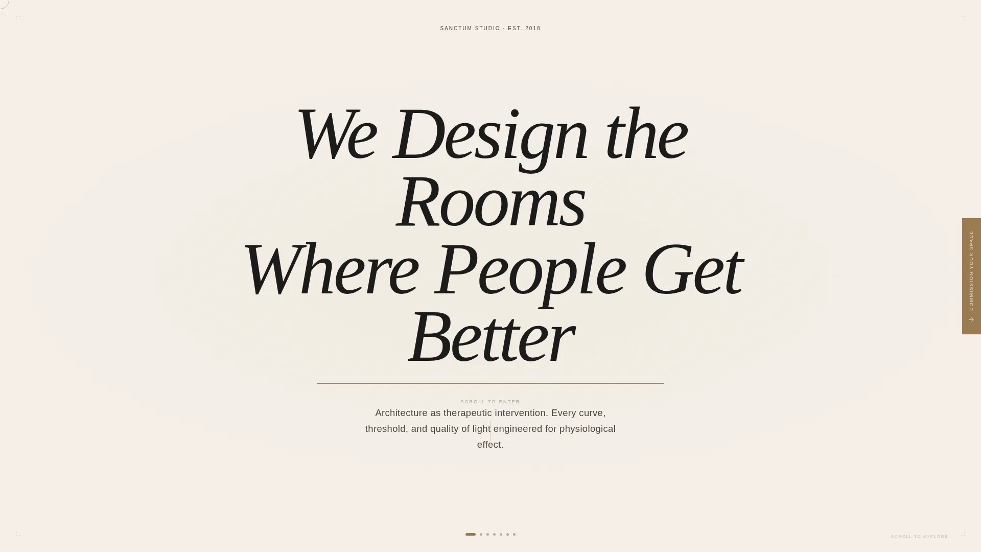 Wellness Center Architecture Landing Page Template