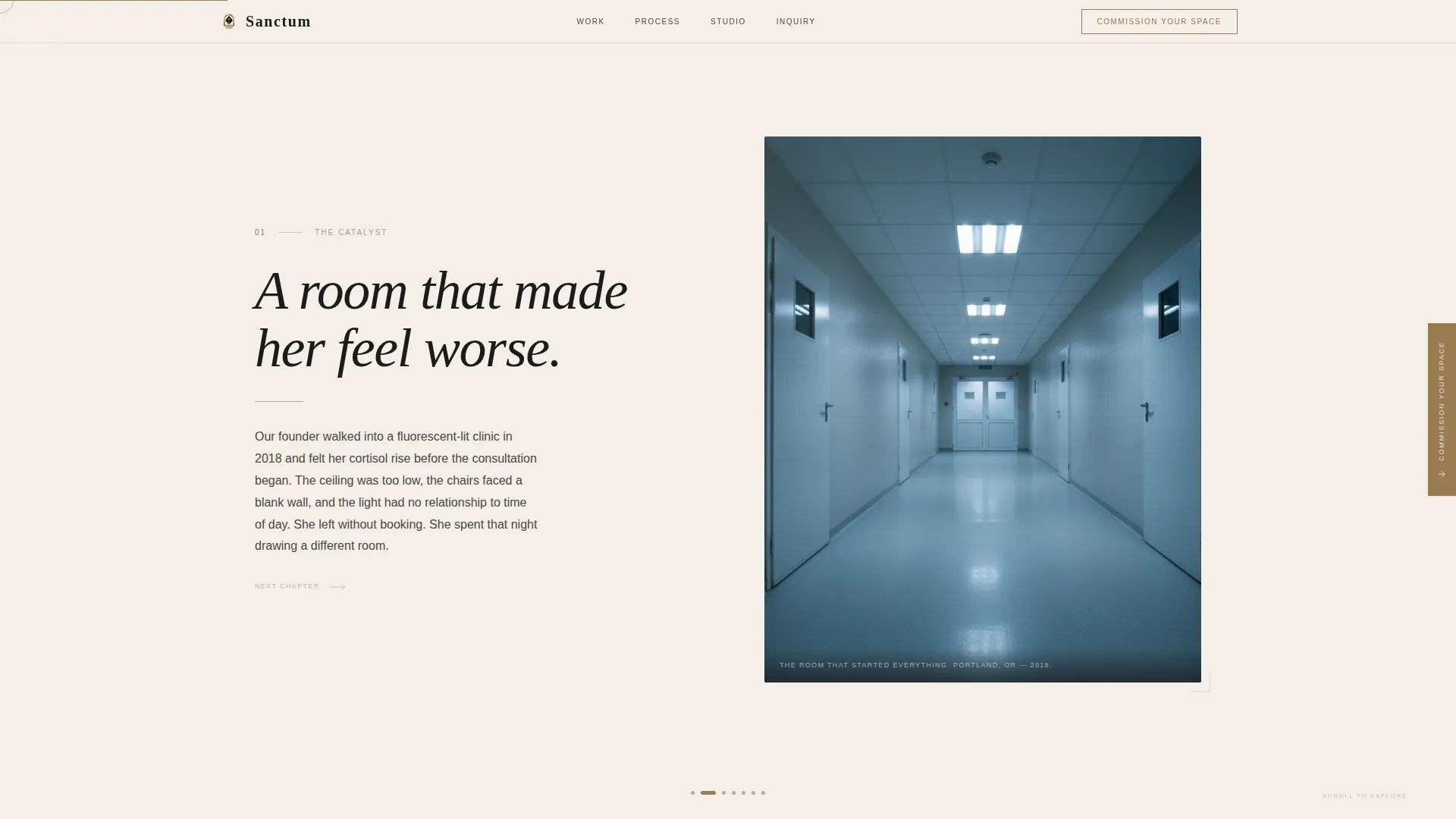 Wellness Center Architecture Landing Page Template