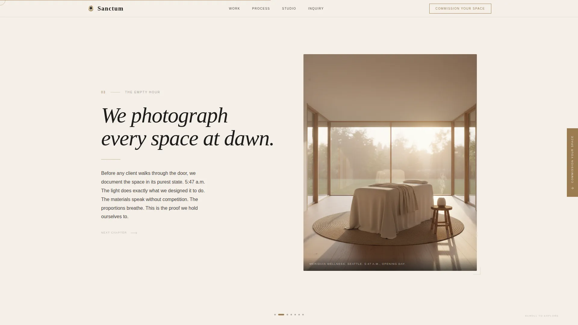 Wellness Center Architecture Landing Page Template