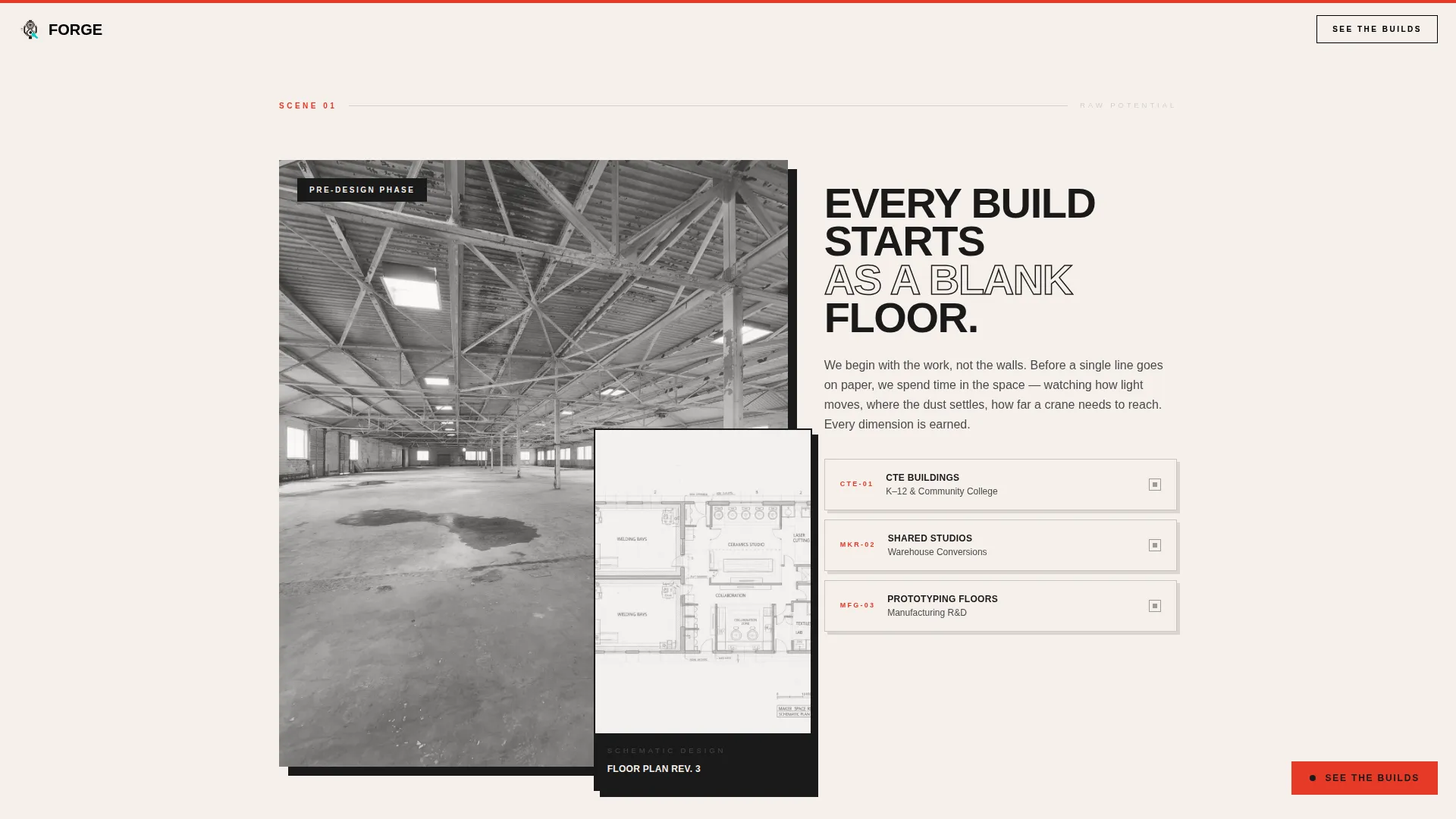 Industrial & Warehouse Design Portfolio & Case Study Website Template