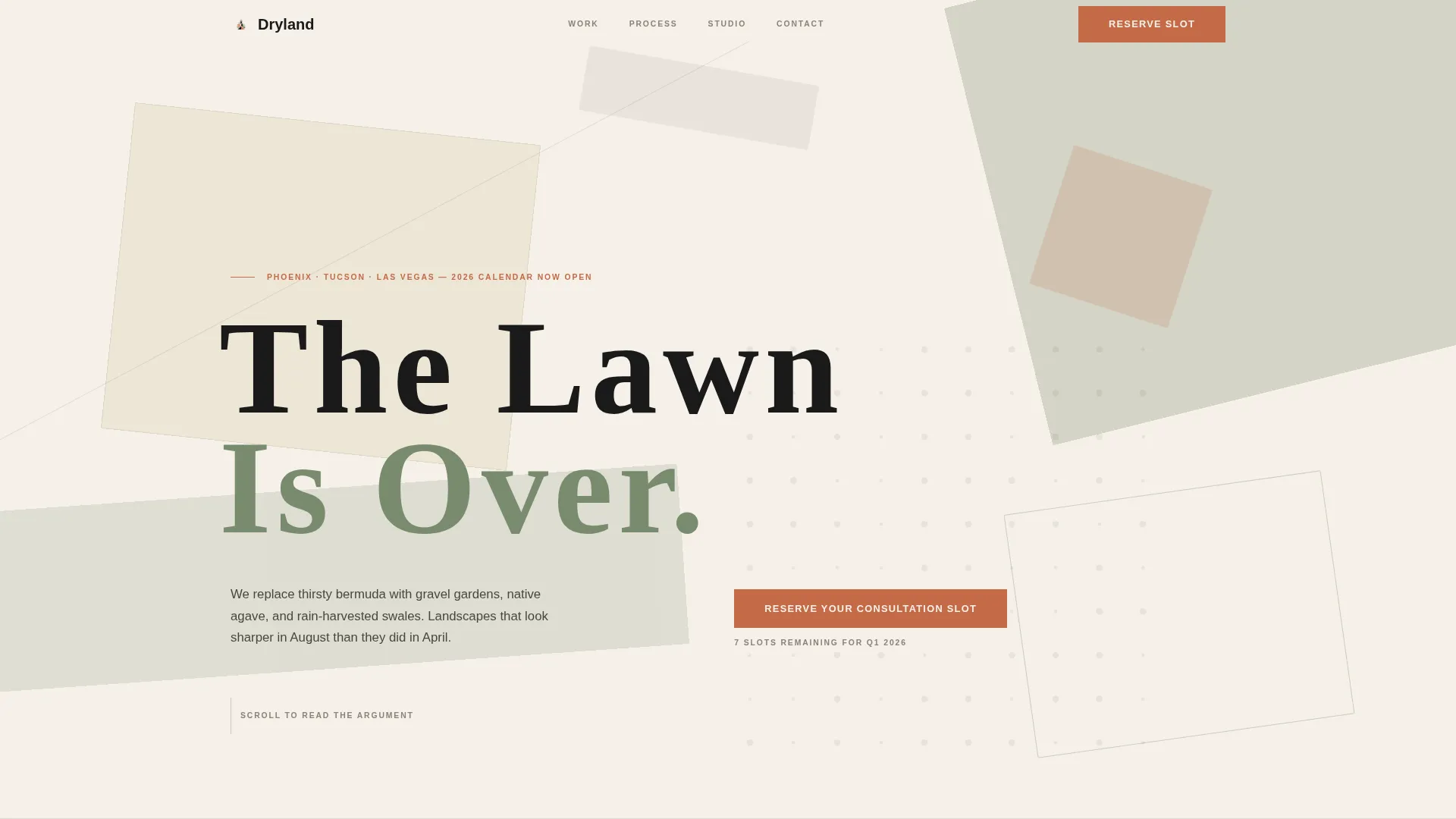 Editorial Xeriscaping Landing Page Template