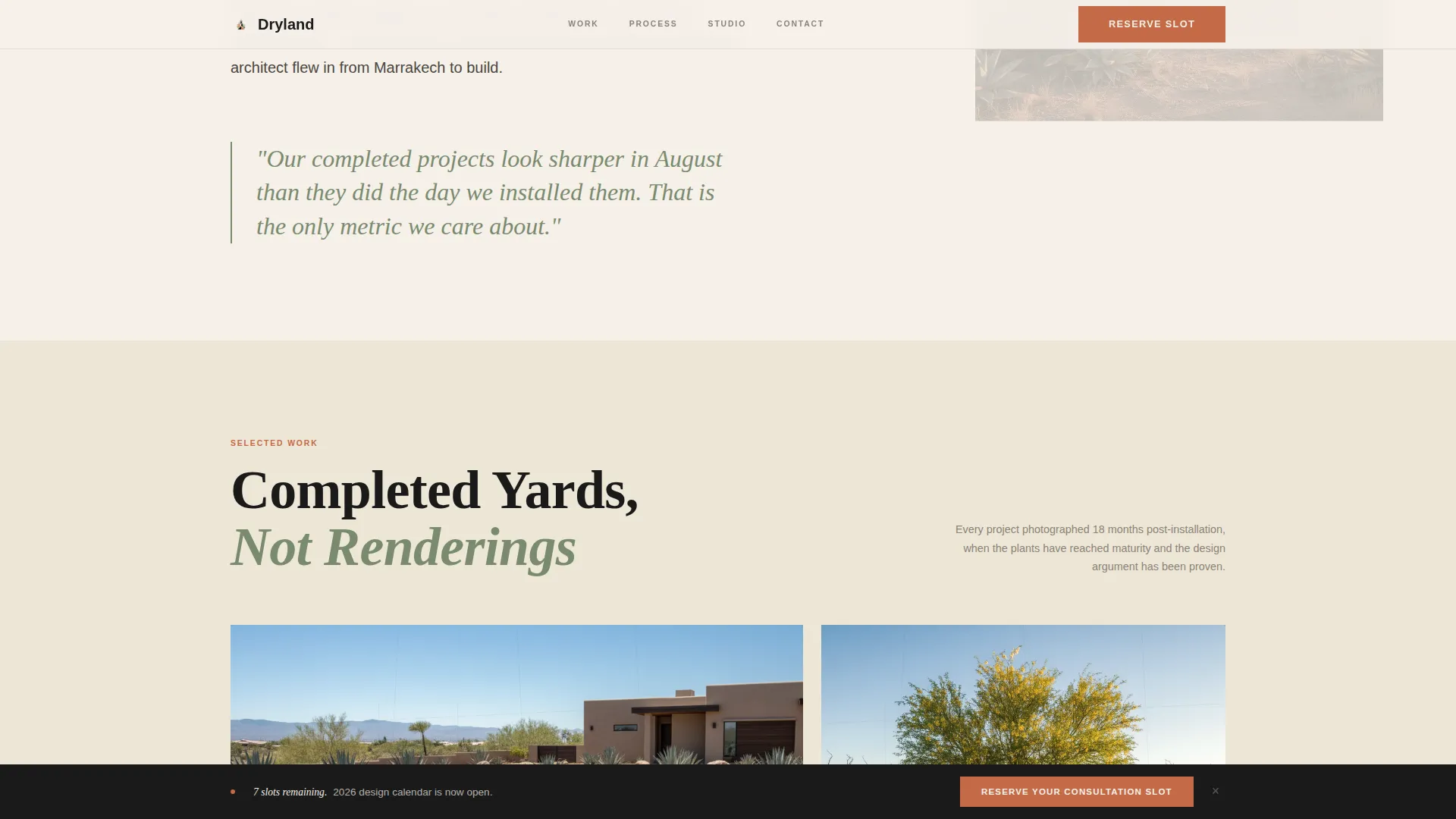 Editorial Xeriscaping Landing Page Template