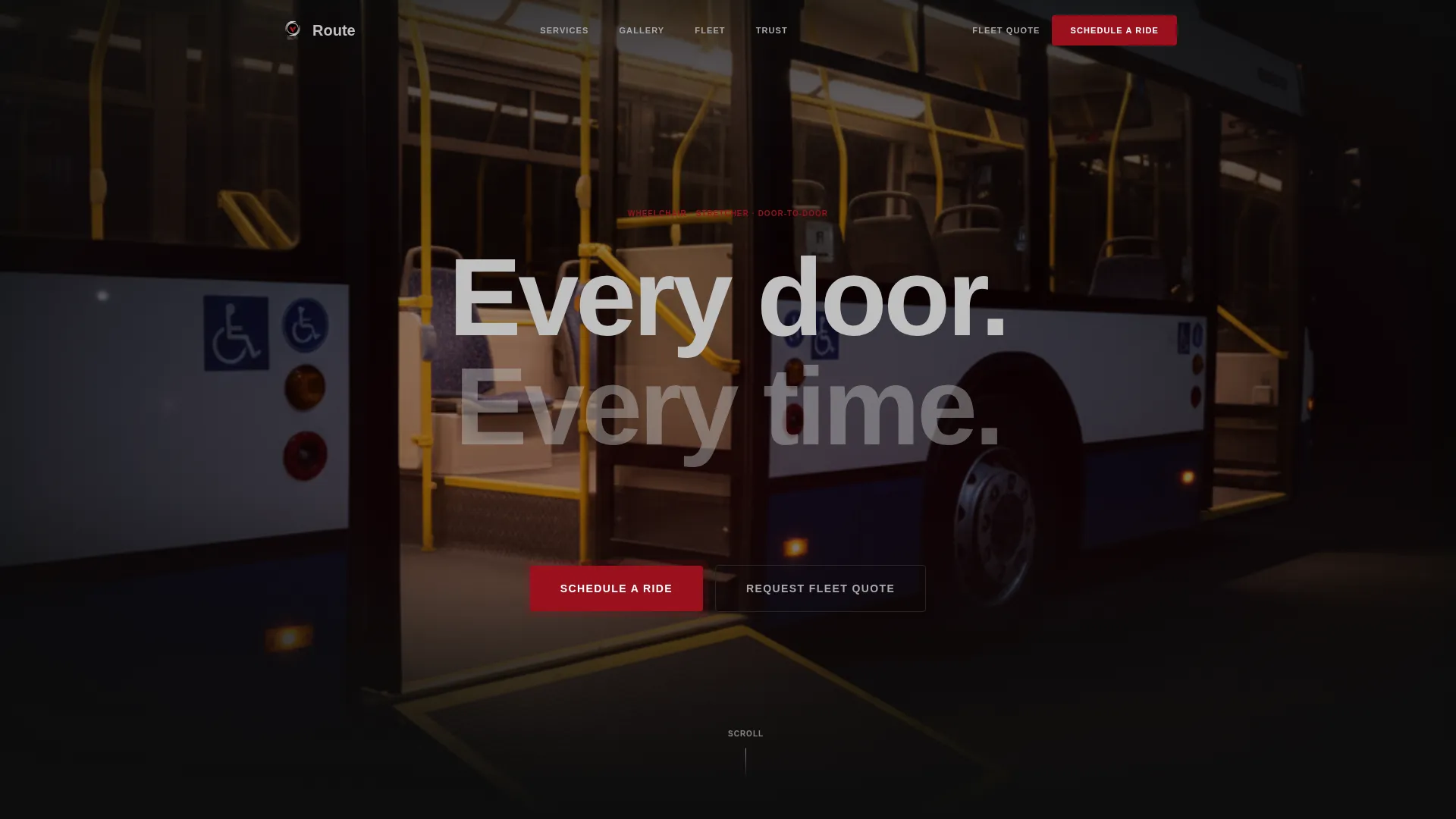 Accessible Transit Service Landing Page Template