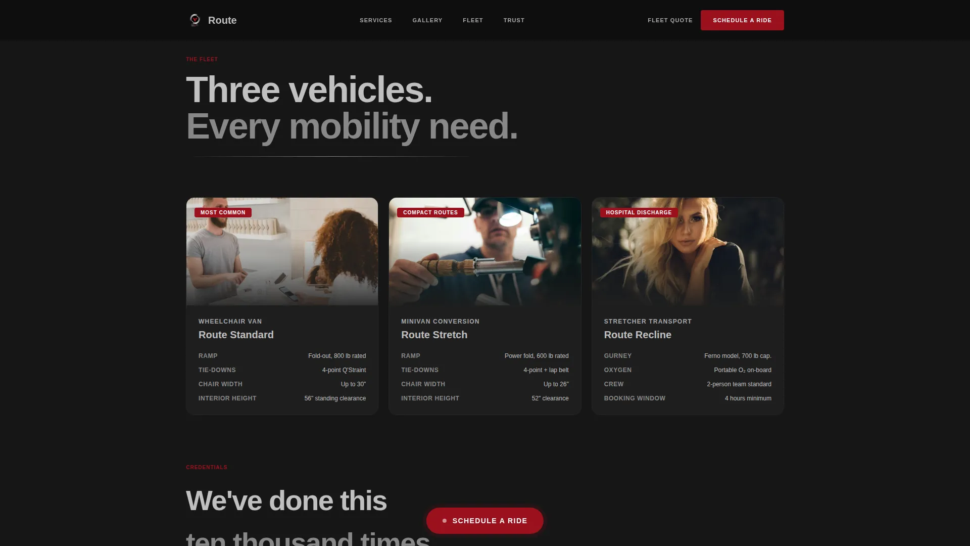 Accessible Transit Service Landing Page Template