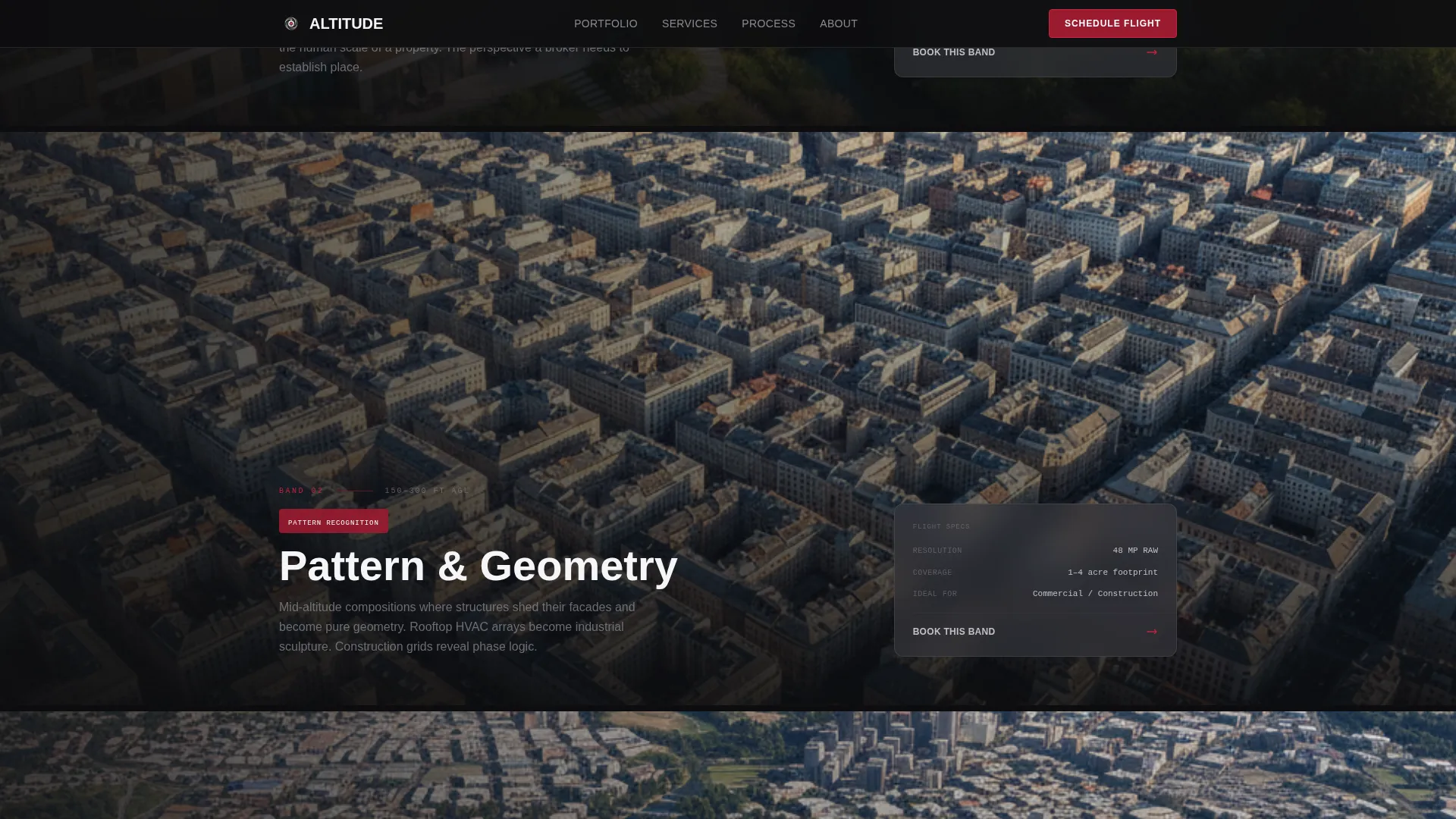 Cinematic Aerial Photography Landing Page Template