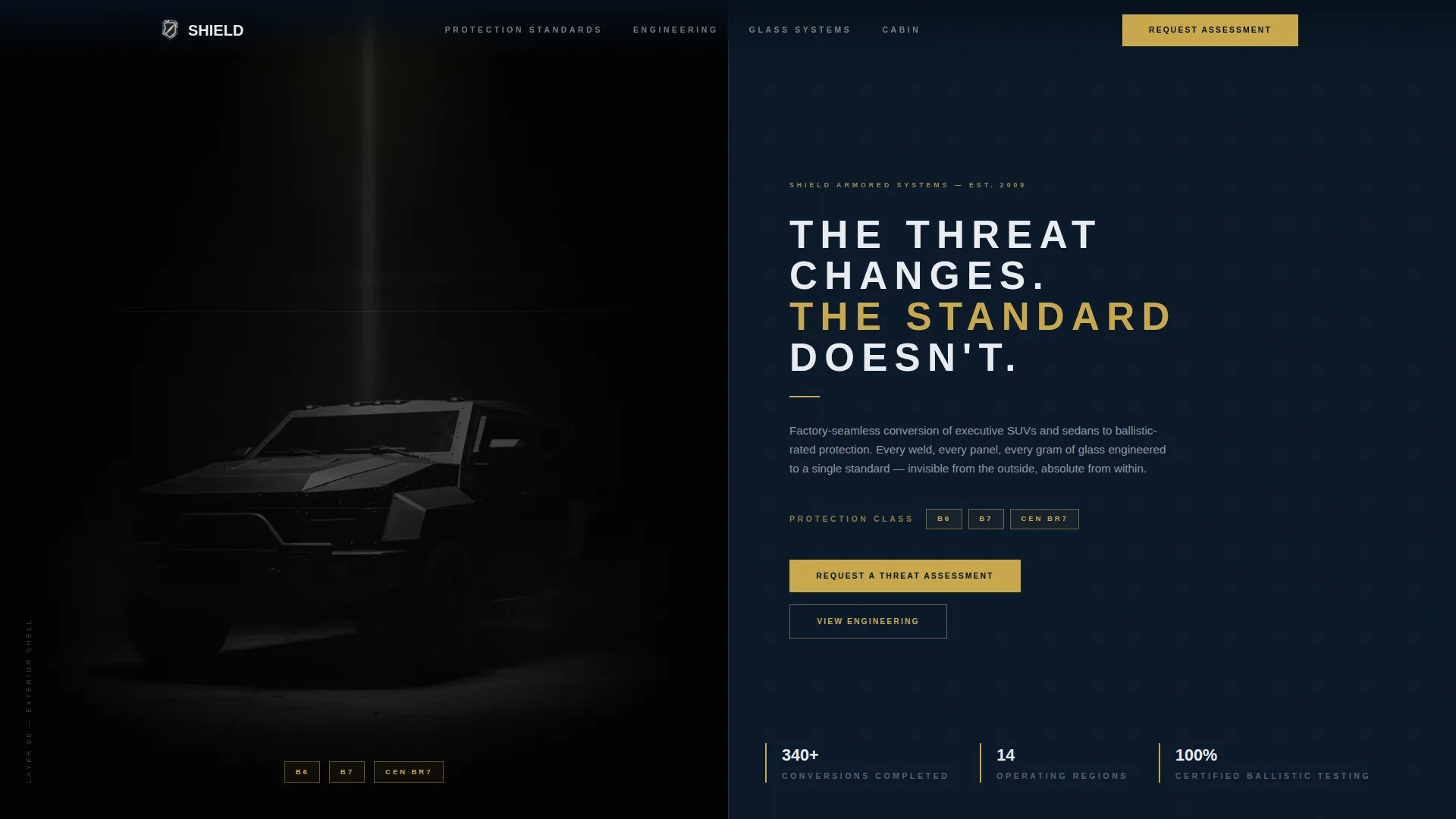 Armored Vehicle Conversion Landing Page Template