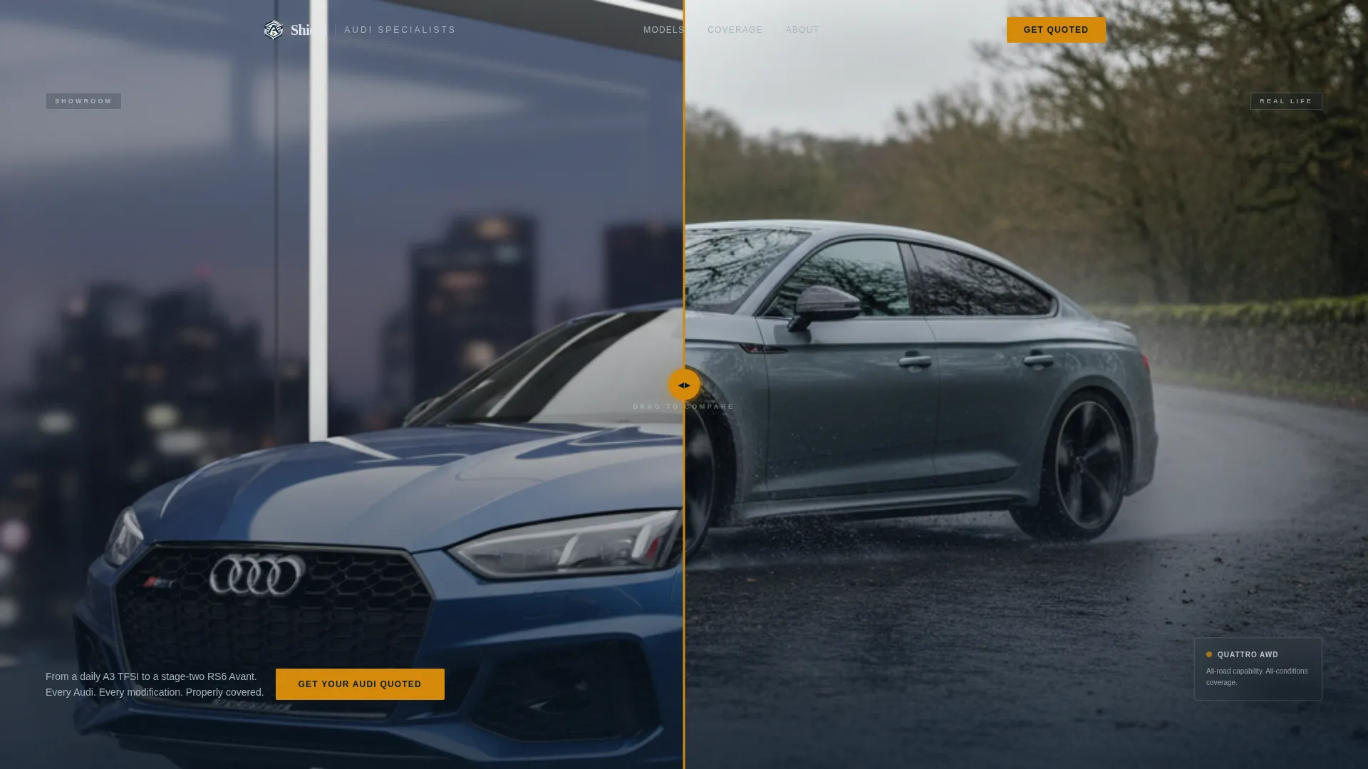 Audi Insurance | Free Website Template | Rocket