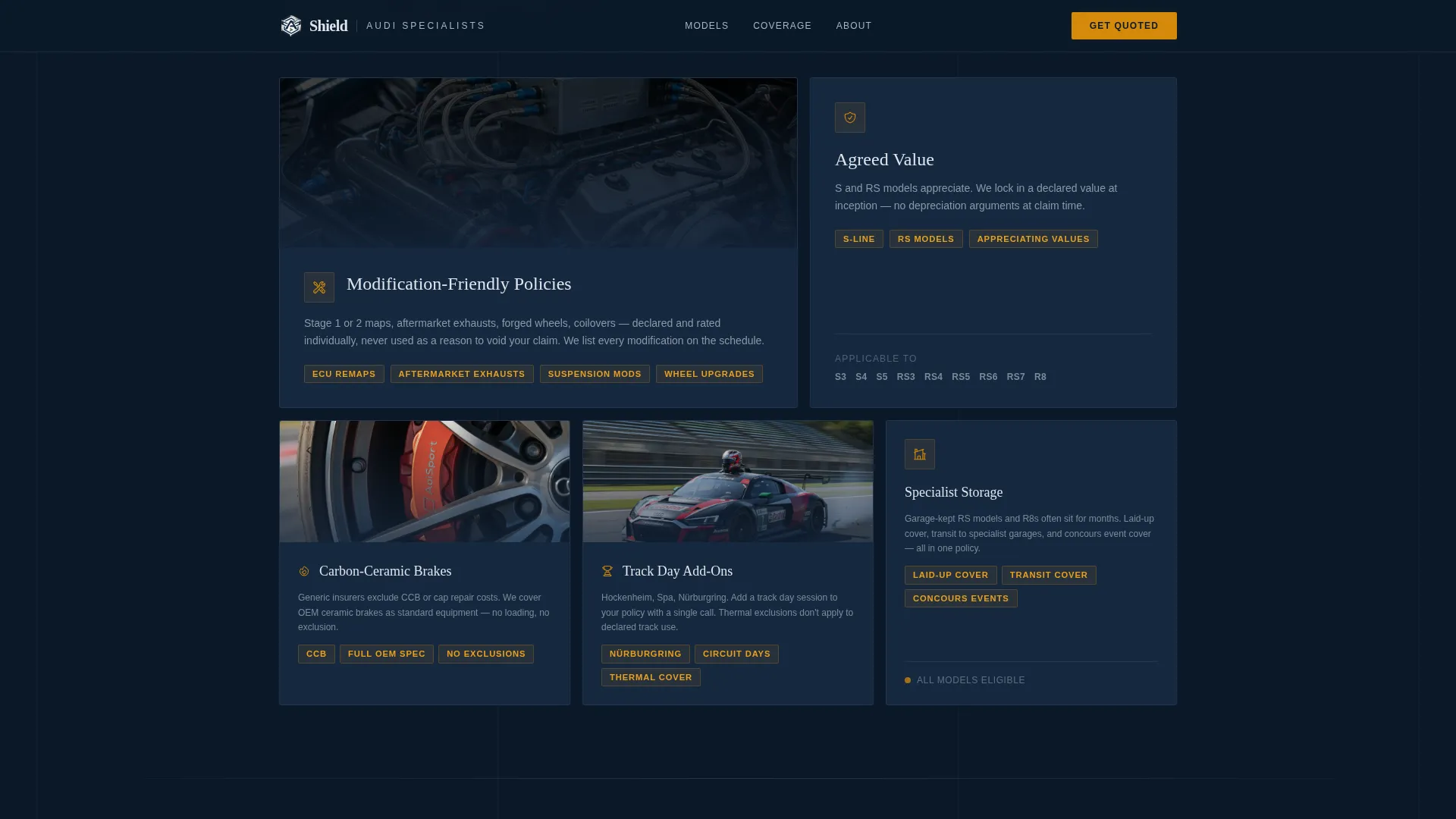 Audi Insurance | Free Website Template | Rocket
