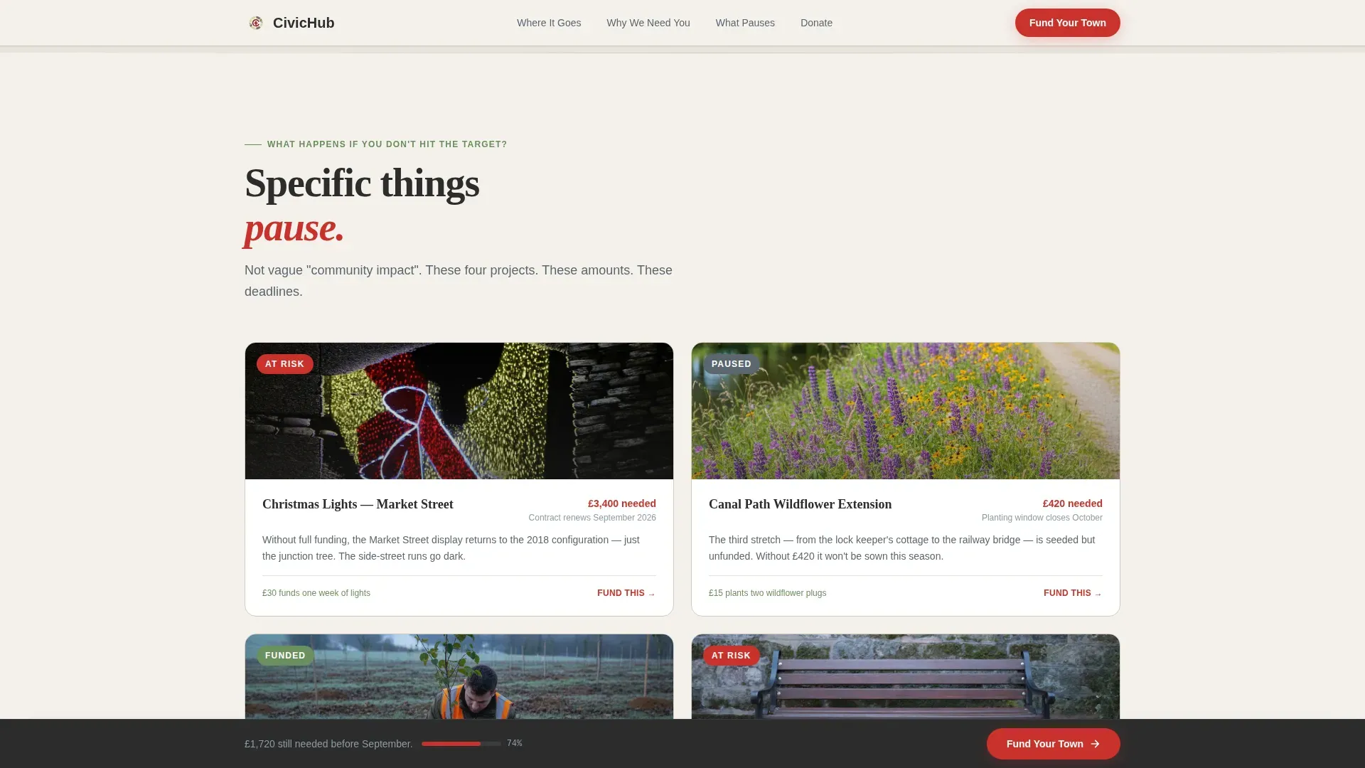 Community Civic Landing Page Template