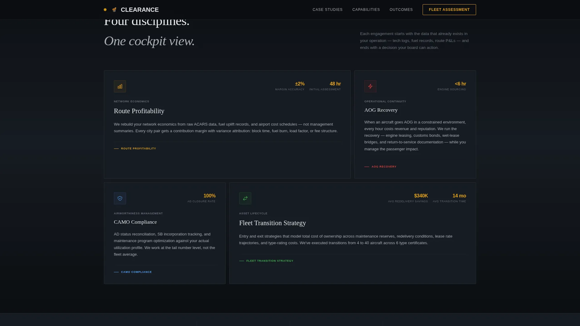 Aviation Consulting Landing Page Template