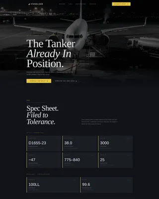 Aviation Fuel Supplier Landing Page Template