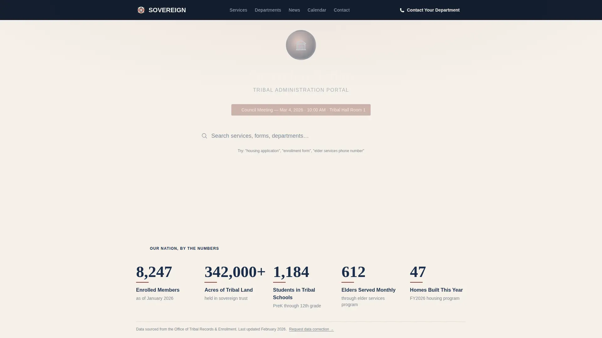 US Government Directory Website Template