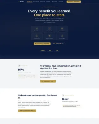Veteran Benefits Landing Page Template