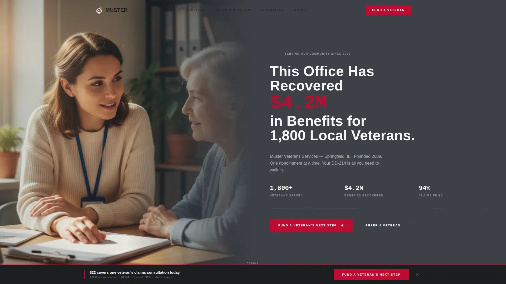 Veterans Services Government Professional Website Template