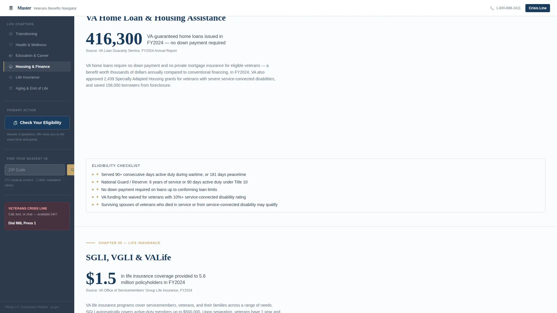Veterans Services Landing Page Template