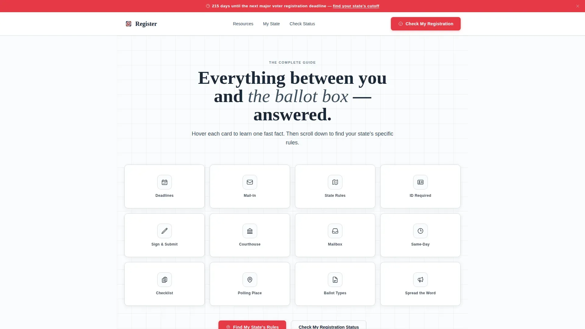 Voter Registration Landing Page Template