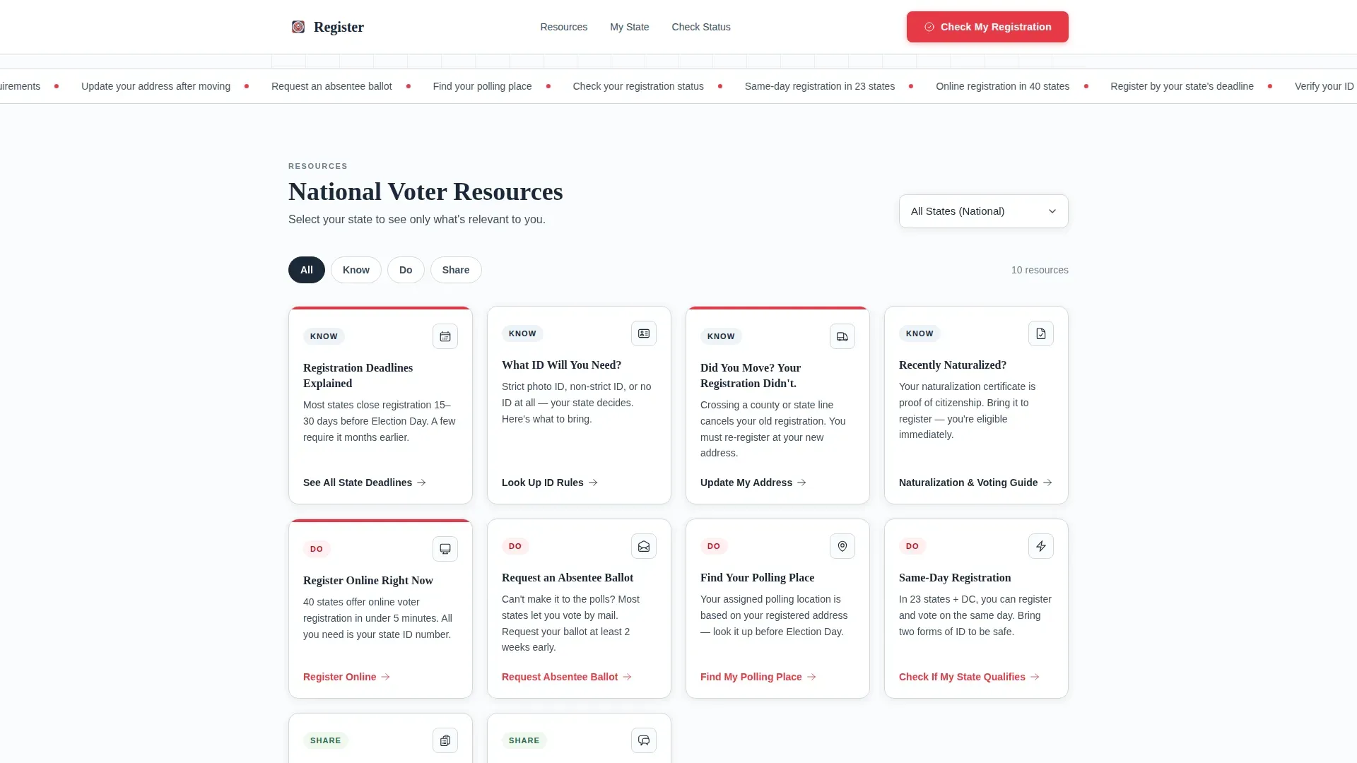 Voter Registration Landing Page Template