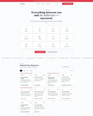Voter Registration Landing Page Template