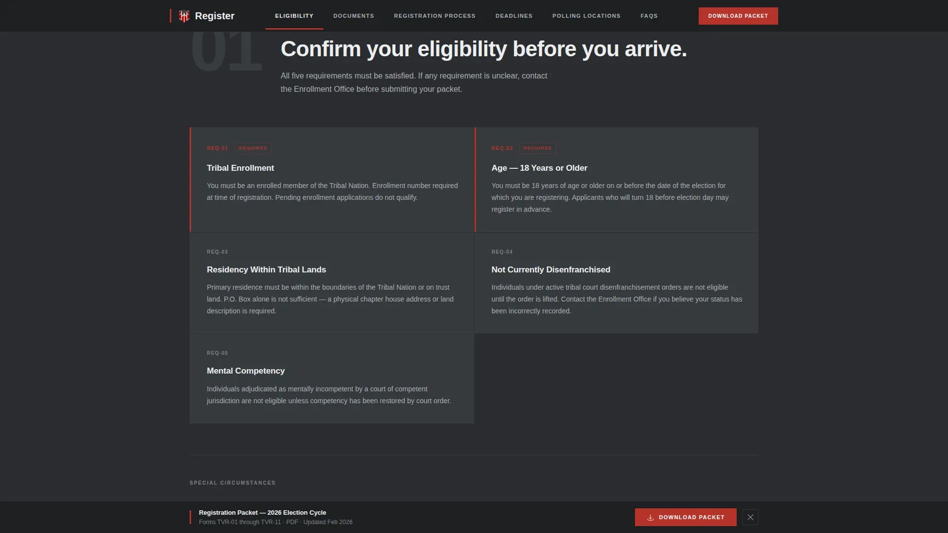 Specialist Voter Registration Government Professional Website Template