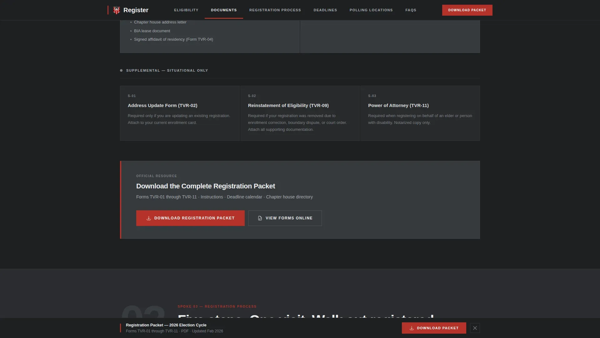 Specialist Voter Registration Government Professional Website Template