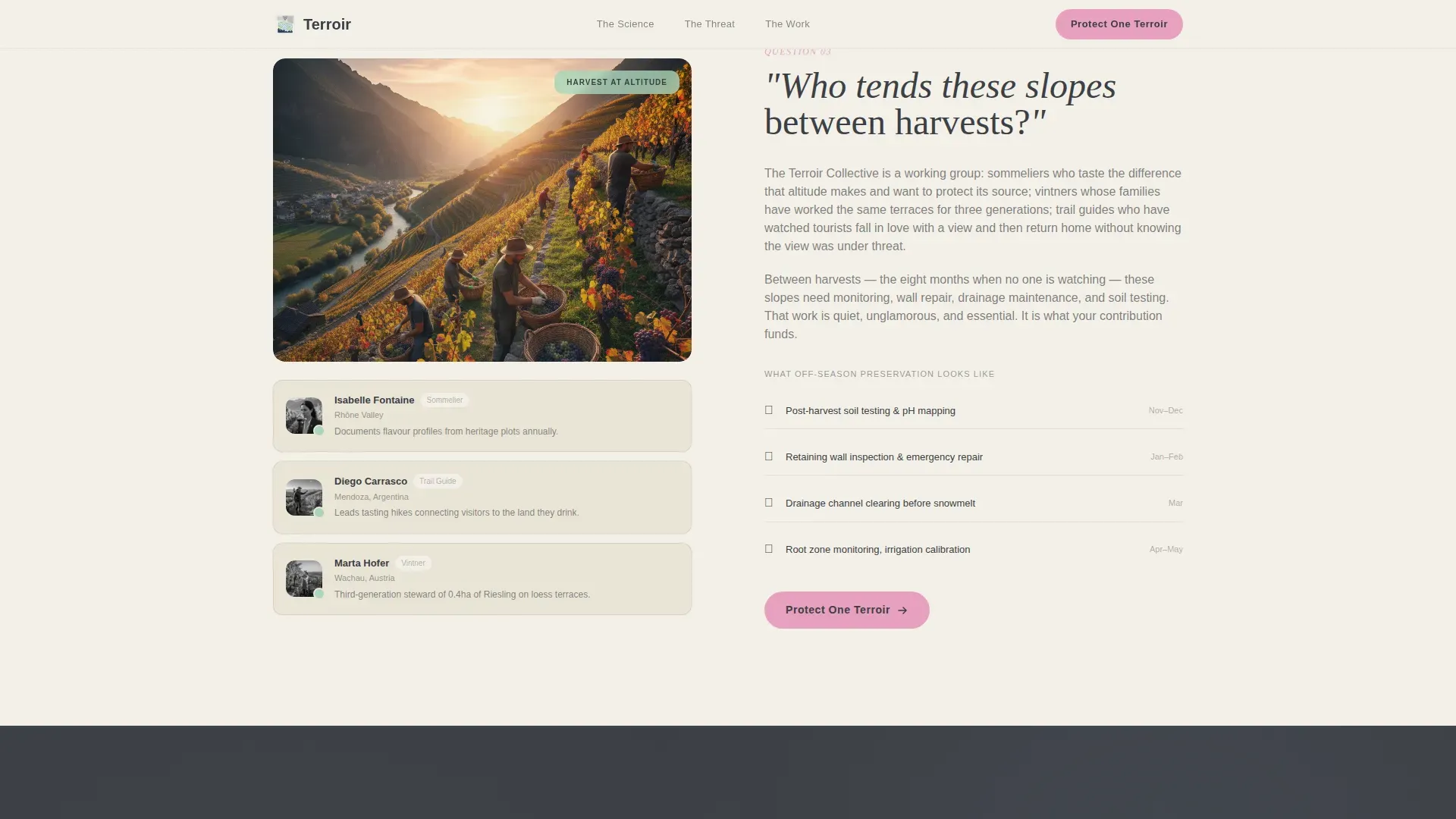 Alpine Vineyard Landing Page Template