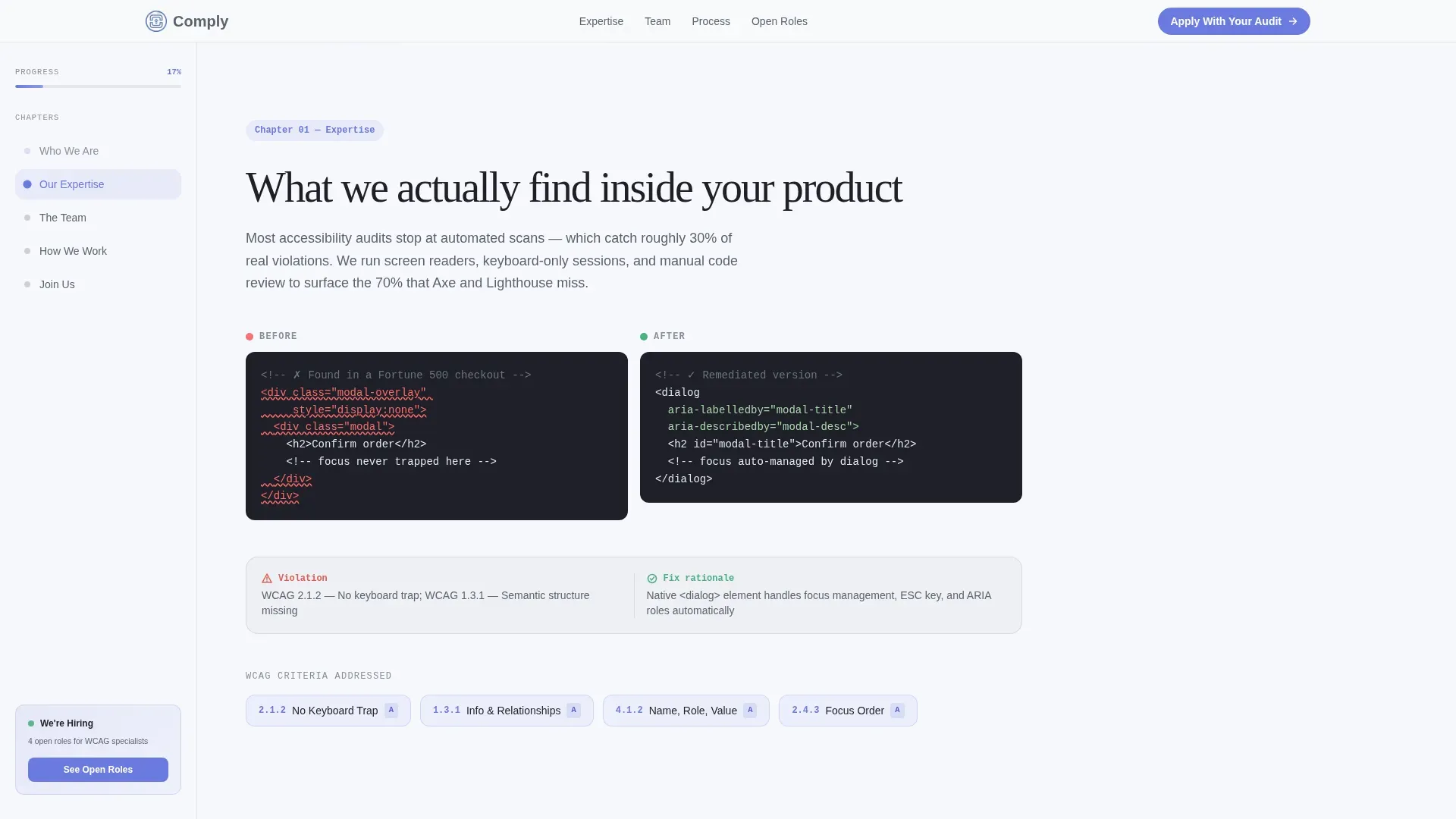 Accessibility Recruitment Landing Page Template