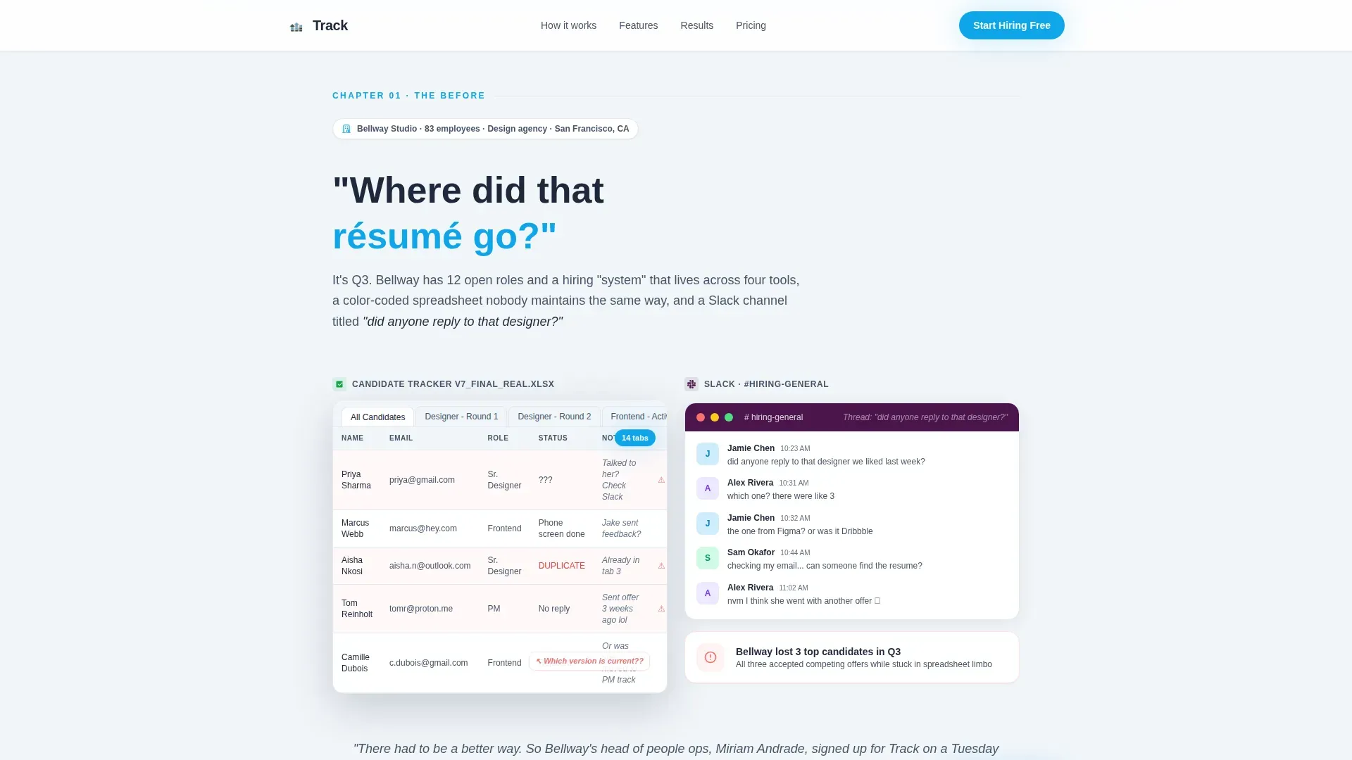 Applicant Tracking Landing Page Template