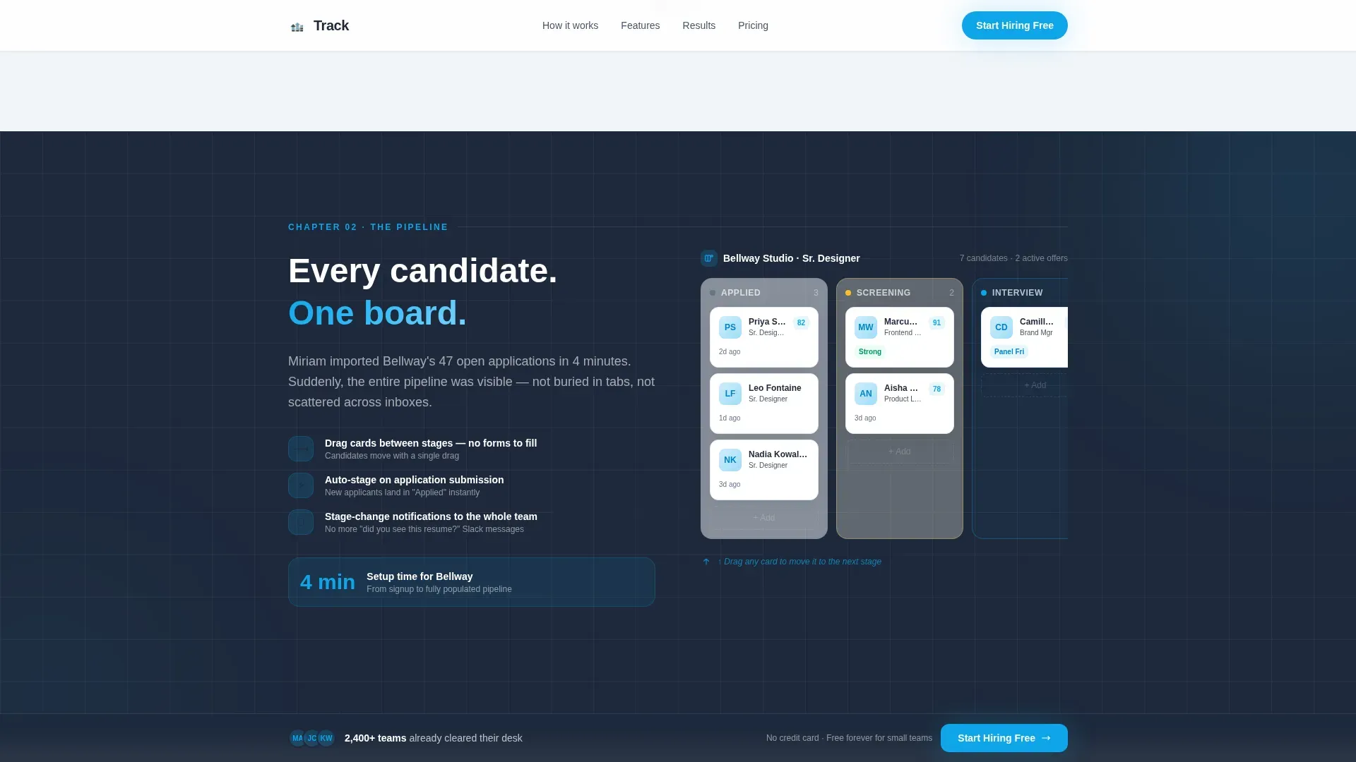 Applicant Tracking Landing Page Template