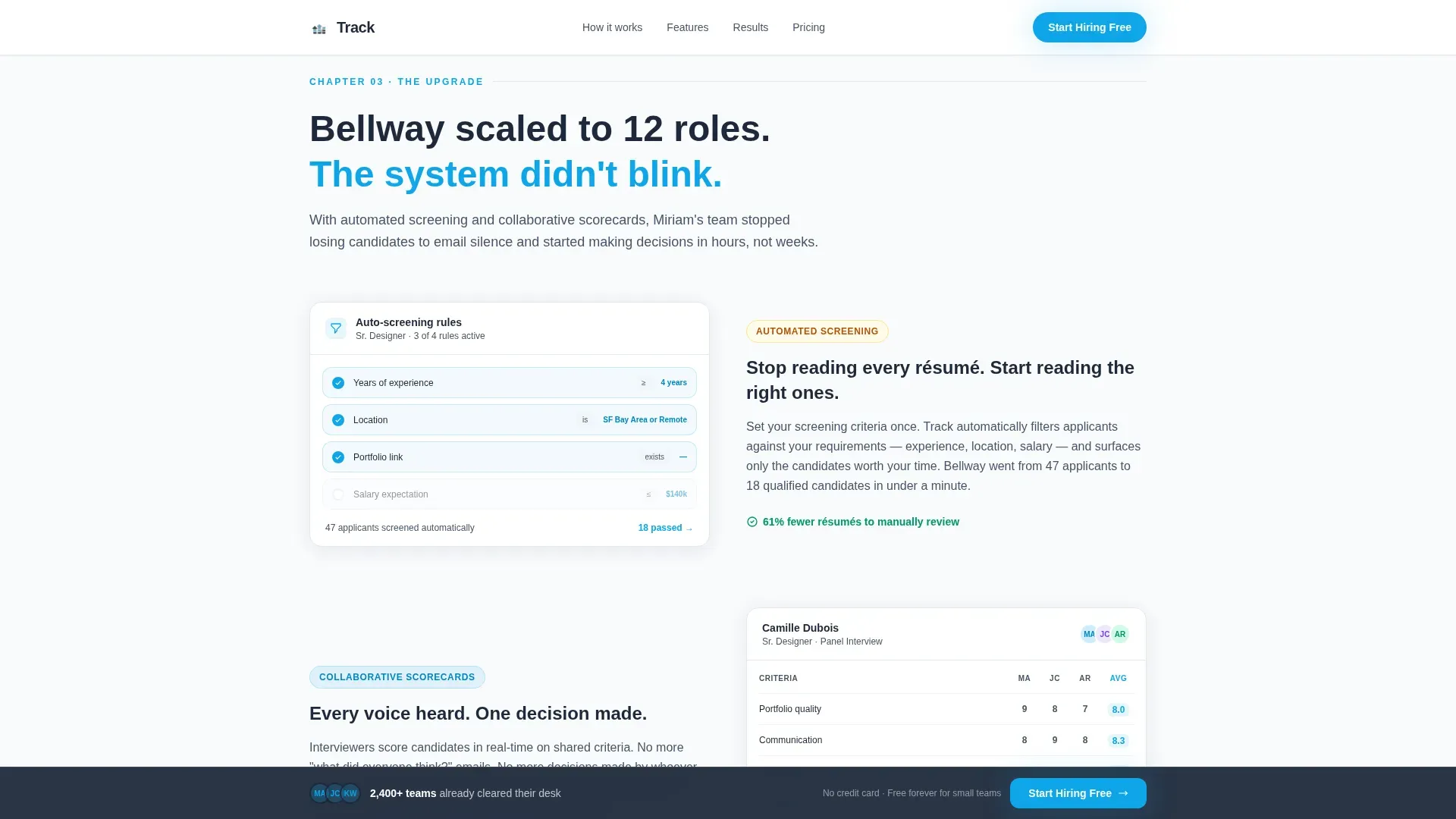 Applicant Tracking Landing Page Template