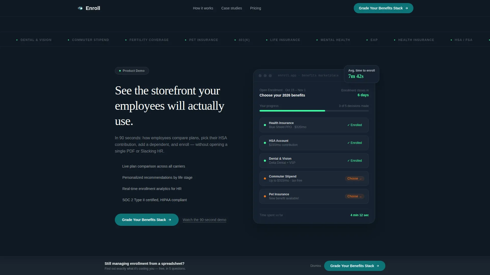 Payroll & Benefits Platform Portfolio Website Template