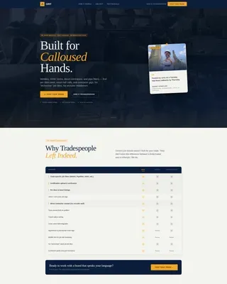 Trade Job Board Landing Page Template