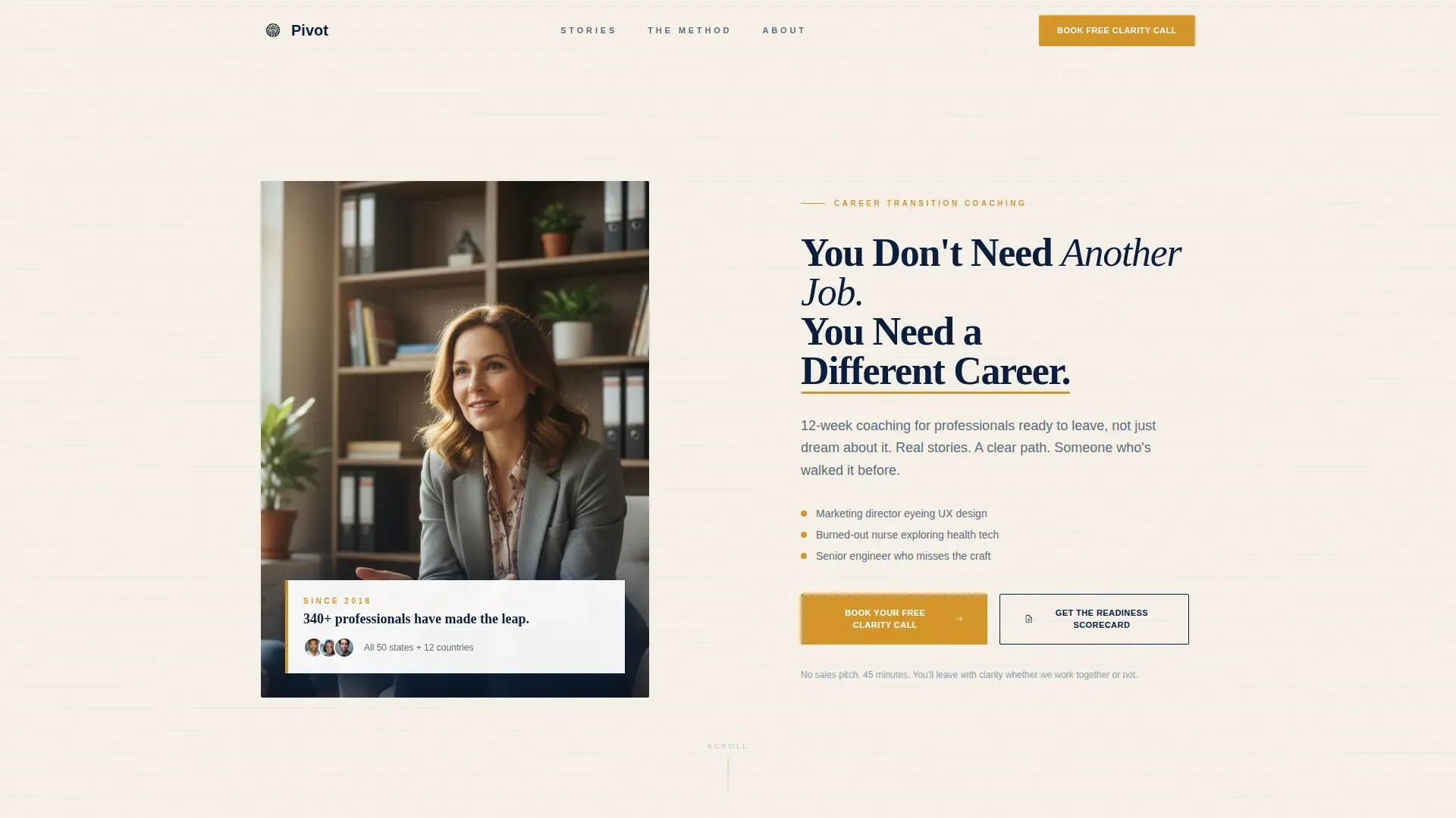 Professional Development Landing Page Template