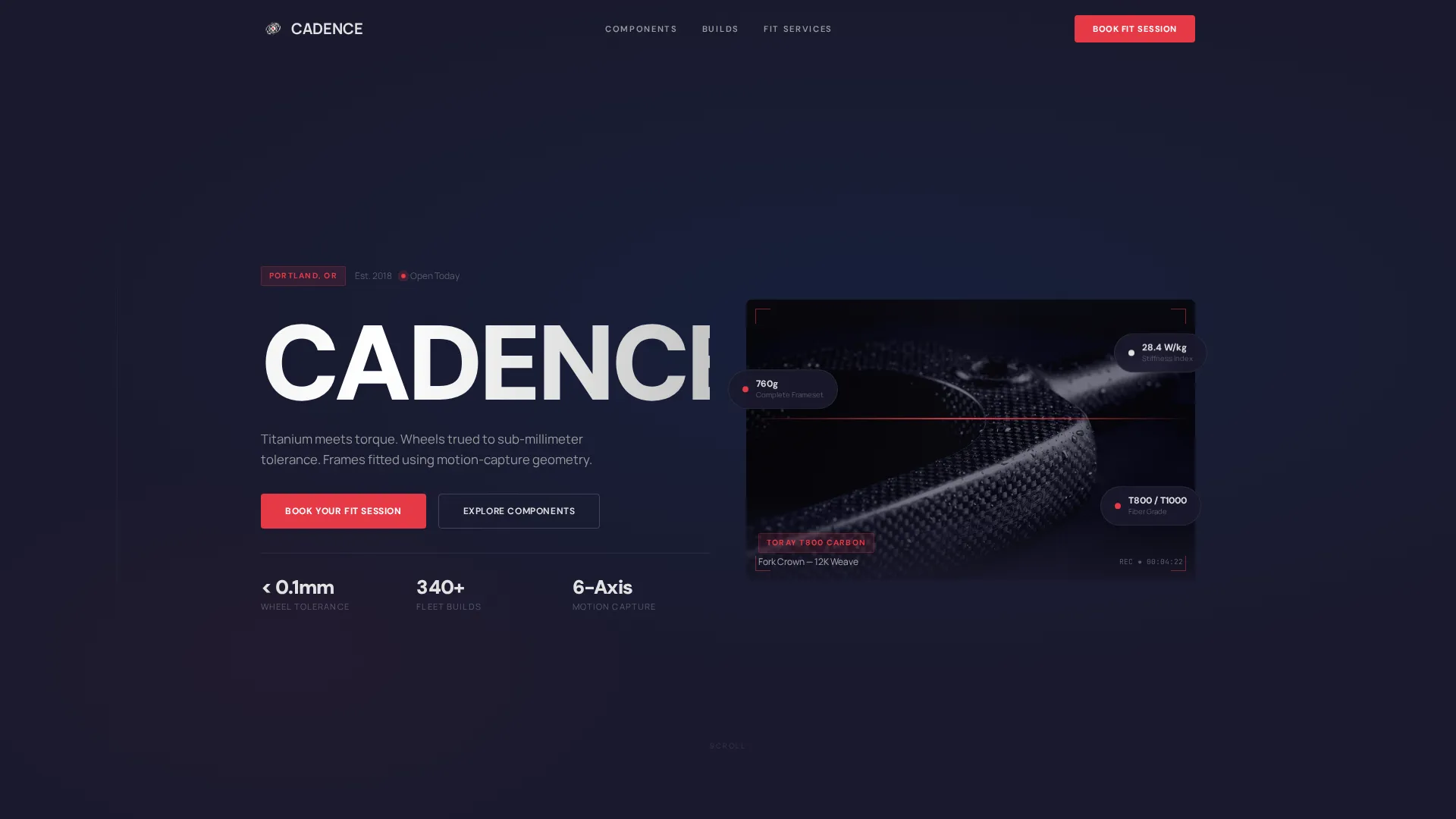 Precision Bicycle Workshop Landing Page Template