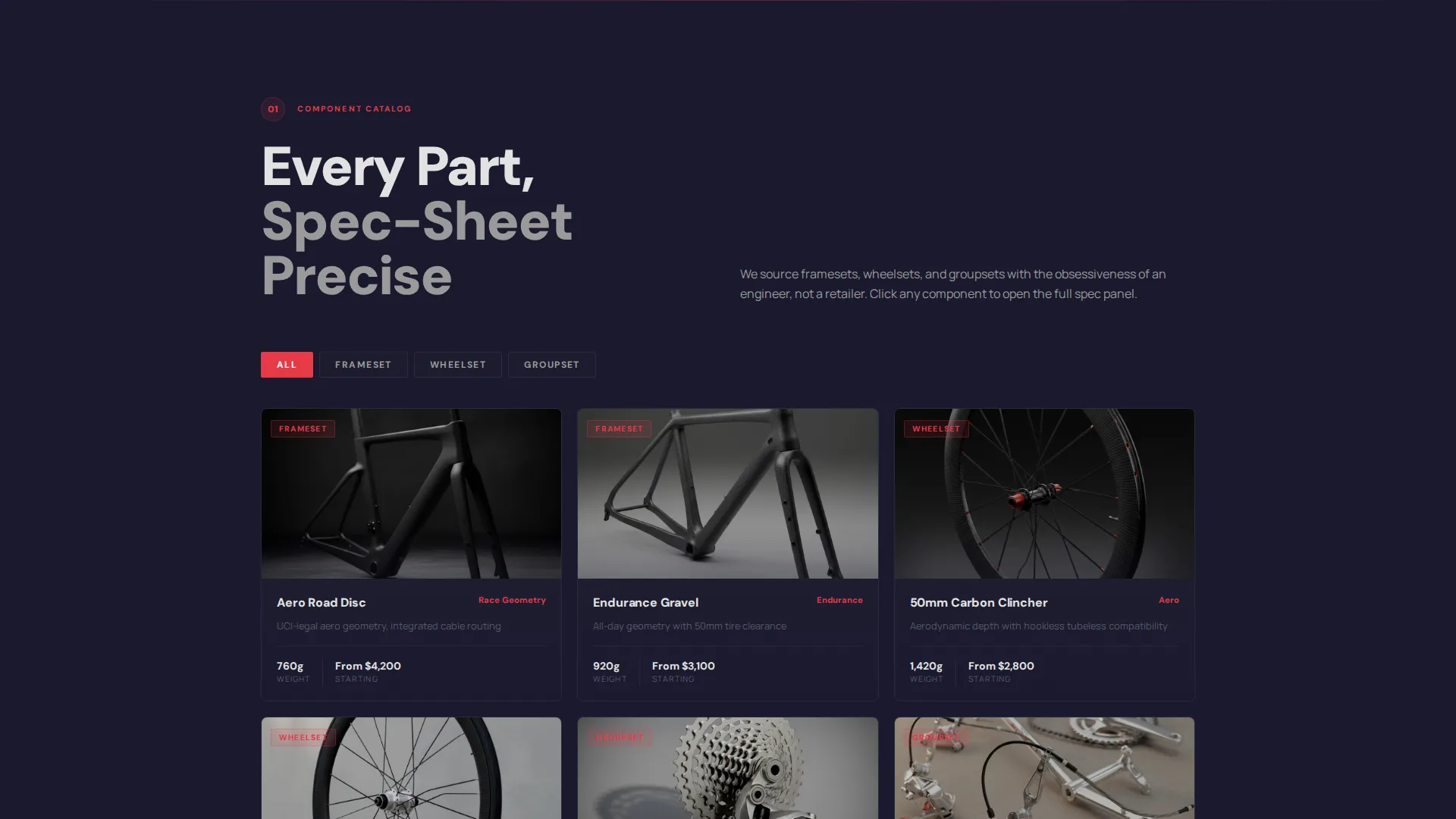 Precision Bicycle Workshop Landing Page Template