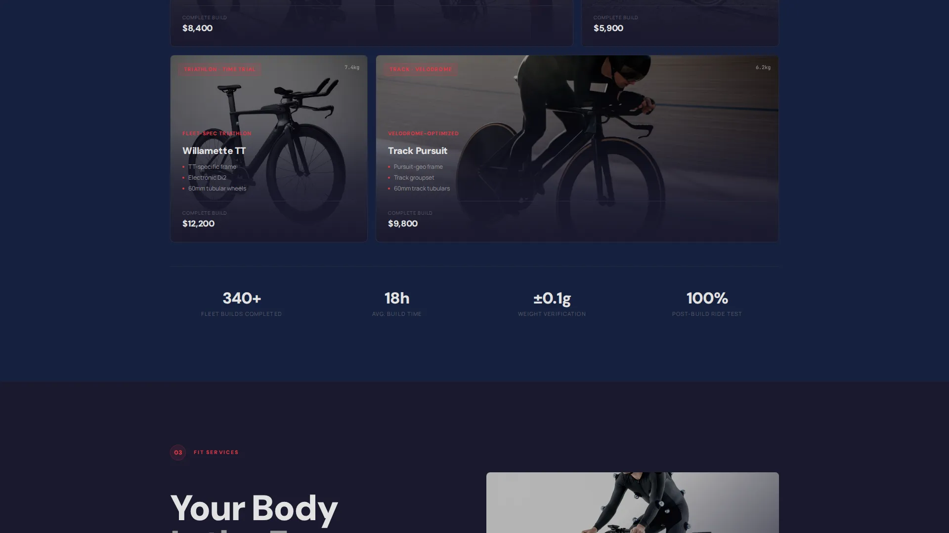 Precision Bicycle Workshop Landing Page Template
